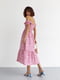 Платье А-силуэта розовое в мелкие цветы с открытыми плечами | 6331260 | фото 4