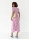 Сукня А-силуету рожева з анімалістичним принтом | 6331270 | фото 2