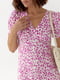 Платье А-силуэта розовое с анималистическим принтом | 6331270 | фото 4