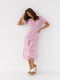 Платье А-силуэта розовое с анималистическим принтом | 6331270 | фото 8