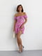 Платье А-силуэта розовое в цветочный принт | 6325991 | фото 2