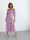 Сукня лавандового кольору з принтом | 6326004 | фото 3