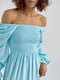 Платье А-силуэта голубое | 6331325 | фото 6
