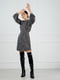 Сукня міні чорна з візерунком | 6331374 | фото 4