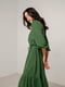 Платье А-силуэта зеленое с принтом | 6331428 | фото 2