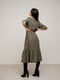 Сукня А-силуету кольору хакі з принтом | 6331430 | фото 2