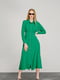 Платье на пуговицах зеленое | 6331442