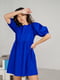 Платье А-силуэта синее | 6331451 | фото 4