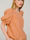 Блуза персикова без коміра | 6331476 | фото 2