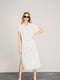 Платье-халат белое в принт | 6331526 | фото 2