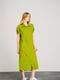 Платье на пуговицах оливковое | 6331528 | фото 3