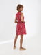 Платье А-силуэта красное с цветочным принтом | 6331703 | фото 3