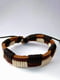 Кожаный плетеный браслет с намоткой коричневый | 6332788