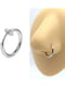 Серьга-клипса в нос Кольцо на пружинке цвет серебряный | 6332845
