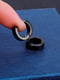 Серьга-кольцо клипса на ухо широкая без прокола 1 шт. 13 мм. Черная | 6332869 | фото 5