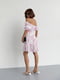 Сукня А-силуету лавандового кольору з принтом та драпіруванням спереду | 6333048 | фото 6