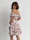 Платье А-силуэта розовое с принтом и драпировкой спереди | 6333049 | фото 7
