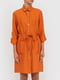Платье-рубашка оранжевое | 6331596 | фото 3