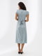 Сукня А-силуету блакитна з квітковим принтом | 6331726 | фото 6