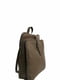 Сумка-рюкзак кожаная серо-коричневая | 6335214 | фото 2