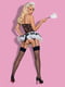 Еротичний ігровий костюм: корсет, спідниця, стрінги, обідок, панчохи | 6335636 | фото 4