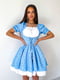 Сукня А-силуету блакитна з квітковим принтом | 6336806 | фото 2