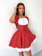 Платье А-силуэта красное с цветочным принтом | 6336807 | фото 2