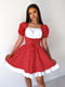Платье А-силуэта красное с цветочным принтом | 6336807 | фото 6
