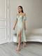 Платье А-силуэта оливковое с цветочным принтом | 6336832 | фото 6