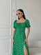 Сукня А-силуету зелена з квітковим принтом | 6336834 | фото 4