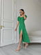 Сукня А-силуету зелена з квітковим принтом | 6336834 | фото 7