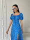 Сукня А-силуету синя з квітковим принтом | 6336835 | фото 7