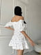 Платье А-силуэта молочного цвета с цветочным принтом | 6336836 | фото 4