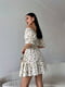 Платье А-силуэта молочного цвета с цветочным принтом | 6336837 | фото 3