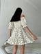 Платье А-силуэта молочного цвета с цветочным принтом | 6336837 | фото 4