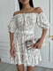 Сукня А-силуету молочного кольору з квітковим принтом | 6336840 | фото 6