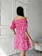 Платье А-силуэта малиновое с цветочным принтом | 6336845 | фото 6