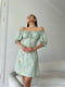 Сукня А-силуету оливкова з квітковим принтом | 6336846 | фото 3