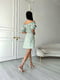 Платье А-силуэта оливковое с цветочным принтом | 6336846 | фото 6