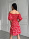 Сукня А-силуету червона з квітковим принтом | 6336847 | фото 3