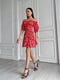 Сукня А-силуету червона з квітковим принтом | 6336847 | фото 5