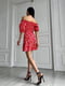 Сукня А-силуету червона з квітковим принтом | 6336847 | фото 7