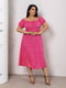 Сукня А-силуету рожева з квітковим принтом | 6336880 | фото 3