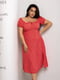 Сукня А-силуету червона з квітковим принтом | 6336882 | фото 2