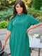 Платье-рубашка зеленое с принтом | 6336892 | фото 2