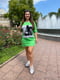 Сукня-футболка салатова з принтом | 6336952 | фото 4