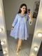 Сукня А-силуету блакитна з вишивкою | 6336963 | фото 3