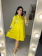 Платье А-силуэта желтое с вышивкой | 6336964 | фото 2