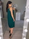 Сукня А-силуету смарагдового кольору шовкова | 6337001 | фото 2