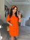 Платье оранжевое льняное | 6337005 | фото 2